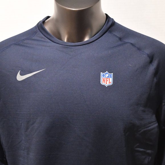 Nike NFL Long Sleeve Navy Slight Compression Shirt New With Tags MRP 65.00 L-4Xl - Picture 3 of 7